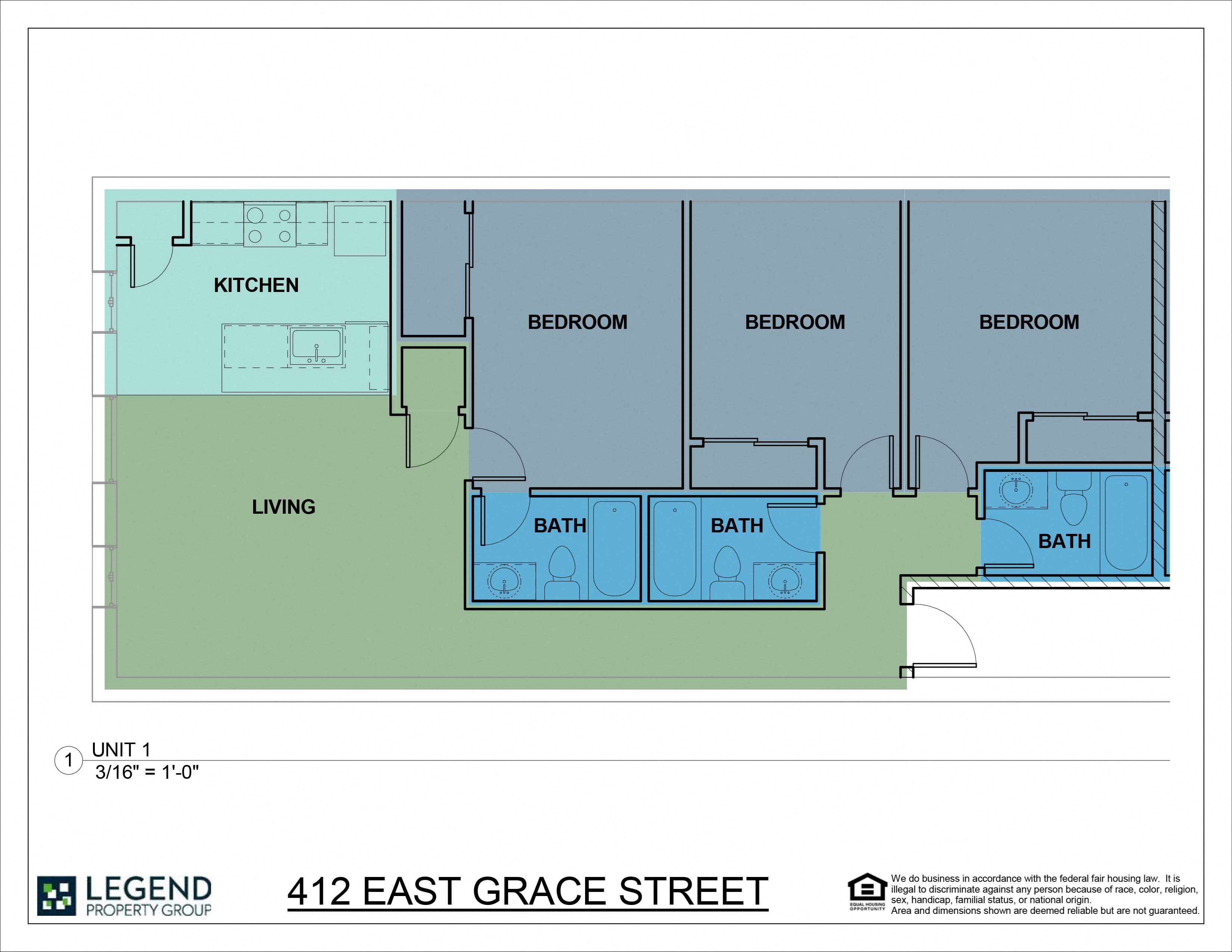 Four Twelve Flats Floorplan 412 E. Grace Street Unit 1 Four Twelve Flats Floorplan 412 E. Grace Street Unit 1
